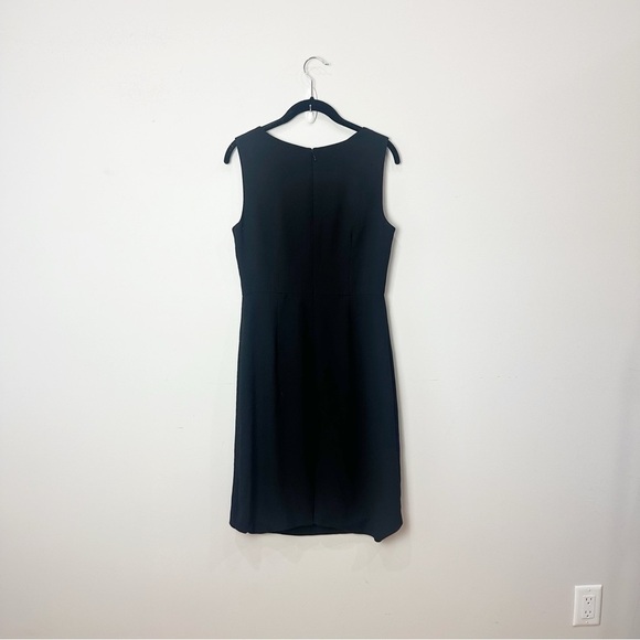 Jcrew Cowl Neck Sheath Dress Black 364 Crepe Wool. Workwear - Picture 4 of 9